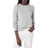 imageAmazon Essentials Womens Soft Touch Pleated Shoulder Crewneck SweaterGrey Heather