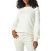 imageAmazon Essentials Womens Soft Touch Pleated Shoulder Crewneck SweaterIvory