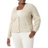 imageAmazon Essentials Womens Soft Touch Ribbed Blouson CardiganBeige