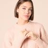 imageAmazon Essentials Womens SoftTouch Modern Cable Crewneck Sweater Available in Plus SizeBlush