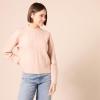 imageAmazon Essentials Womens SoftTouch Modern Cable Crewneck Sweater Available in Plus SizeBlush