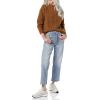 imageAmazon Essentials Womens SoftTouch Modern Cable Crewneck Sweater Available in Plus SizeDark Camel