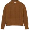 imageAmazon Essentials Womens SoftTouch Modern Cable Crewneck Sweater Available in Plus SizeDark Camel