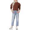 imageAmazon Essentials Womens SoftTouch Modern Cable Crewneck Sweater Available in Plus SizeDark Toffee Brown