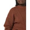 imageAmazon Essentials Womens SoftTouch Modern Cable Crewneck Sweater Available in Plus SizeDark Toffee Brown