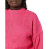 imageAmazon Essentials Womens SoftTouch Modern Cable Crewneck Sweater Available in Plus SizeHot Pink