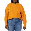 imageAmazon Essentials Womens SoftTouch Modern Cable Crewneck Sweater Available in Plus SizeOrange