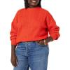 imageAmazon Essentials Womens SoftTouch Modern Cable Crewneck Sweater Available in Plus SizePoppy Red