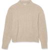 imageAmazon Essentials Womens SoftTouch Modern Cable Crewneck Sweater Available in Plus SizeTan Heather