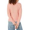 imageAmazon Essentials Womens Stitch Cable SweaterBright Peach Heather