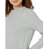 imageAmazon Essentials Womens Stitch Cable SweaterLight Grey Heather