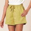 imageAmazon Essentials Womens Stretch Cotton MidRise PullOn RelaxedFit ShortsDark Yellow
