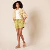 imageAmazon Essentials Womens Stretch Cotton MidRise PullOn RelaxedFit ShortsDark Yellow