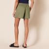 imageAmazon Essentials Womens Stretch Cotton MidRise PullOn RelaxedFit ShortsLight Olive