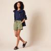 imageAmazon Essentials Womens Stretch Cotton MidRise PullOn RelaxedFit ShortsLight Olive