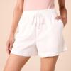 imageAmazon Essentials Womens Stretch Cotton MidRise PullOn RelaxedFit ShortsWhite