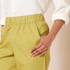 imageAmazon Essentials Womens Stretch Cotton Pullon High Rise RelaxedFit Ankle Length PantDark Yellow
