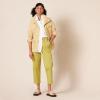 imageAmazon Essentials Womens Stretch Cotton Pullon High Rise RelaxedFit Ankle Length PantDark Yellow