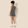 imageAmazon Essentials Womens Studio Terry RomperCharcoal Heather