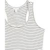 imageAmazon Essentials Womens Supersoft Terry Racerback Maxi Dress Previously Daily RitualBlack White Thin Stripe