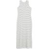 imageAmazon Essentials Womens Supersoft Terry Racerback Maxi Dress Previously Daily RitualBlack White Thin Stripe