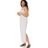 imageAmazon Essentials Womens Supersoft Terry Racerback Maxi Dress Previously Daily RitualBlack White Thin Stripe
