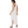 imageAmazon Essentials Womens Supersoft Terry Racerback Maxi Dress Previously Daily RitualBlack White Thin Stripe