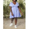 imageAmazon Essentials Womens Surplice Dress Available in Plus SizeSoft Violet