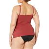 imageAmazon Essentials Womens Tankini Swim Top Available in Plus SizeBrick Red