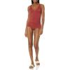 imageAmazon Essentials Womens Tankini Swim Top Available in Plus SizeBrick Red