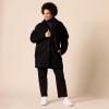 imageAmazon Essentials Womens Teddy Bear Fleece OversizedFit Lapel Jacket Previously Daily RitualBlack