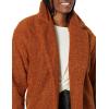 imageAmazon Essentials Womens Teddy Bear Fleece OversizedFit Lapel Jacket Previously Daily RitualCaramel