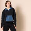 imageAmazon Essentials Womens Teddy Fleece Quarter Button Hooded JacketBlack