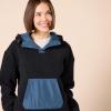 imageAmazon Essentials Womens Teddy Fleece Quarter Button Hooded JacketBlack