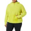 imageAmazon Essentials Womens Teddy Fleece Quarter Button Hooded JacketBright Olive Green