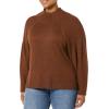 imageAmazon Essentials Womens Ultra Soft Oversized Cropped Cocoon Sweater Available in Plus Size Previously Daily RitualChocolate Heather
