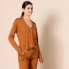 imageAmazon Essentials Womens VNeck Lightweight Cropped RelaxedFit Cardigan SweaterCaramel
