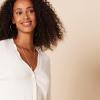 imageAmazon Essentials Womens VNeck Lightweight Cropped RelaxedFit Cardigan SweaterEggshell White