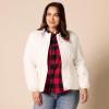 imageAmazon Essentials Womens Waist Padded Bomber JacketIvory