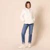 imageAmazon Essentials Womens Waist Padded Bomber JacketIvory