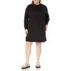 imageAmazon Essentials Womens Waisted Sweatshirt Dress Available in Plus SizeBlack