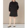 imageAmazon Essentials Womens Waisted Sweatshirt Dress Available in Plus SizeBlack