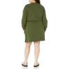 imageAmazon Essentials Womens Waisted Sweatshirt Dress Available in Plus SizeDark Olive