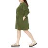 imageAmazon Essentials Womens Waisted Sweatshirt Dress Available in Plus SizeDark Olive