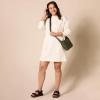 imageAmazon Essentials Womens Waisted Sweatshirt Dress Available in Plus SizeEggshell White