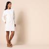 imageAmazon Essentials Womens Waisted Sweatshirt Dress Available in Plus SizeEggshell White