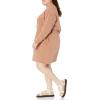 imageAmazon Essentials Womens Waisted Sweatshirt Dress Available in Plus SizeLight Brown