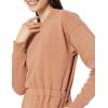 imageAmazon Essentials Womens Waisted Sweatshirt Dress Available in Plus SizeLight Brown