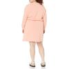 imageAmazon Essentials Womens Waisted Sweatshirt Dress Available in Plus SizePeach
