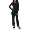 imageAmazon Essentials Womens Wide Rib Flared Ankle Pant Previously Daily RitualBlack